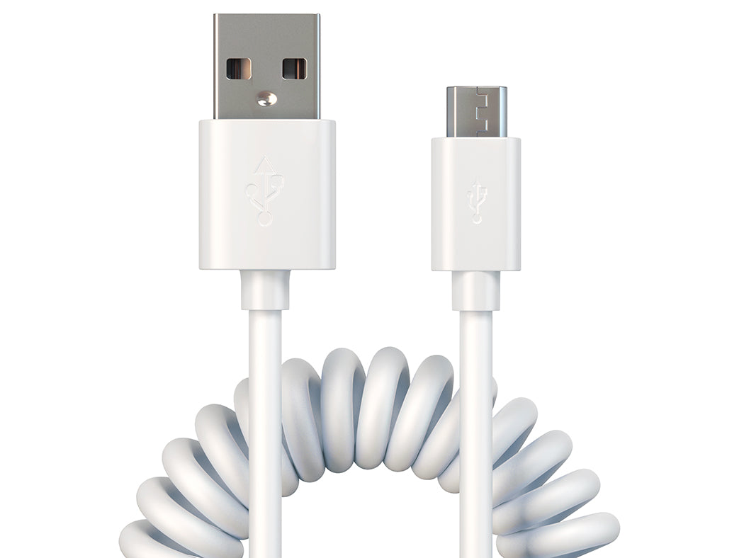 Coiled MicroUSB Cable