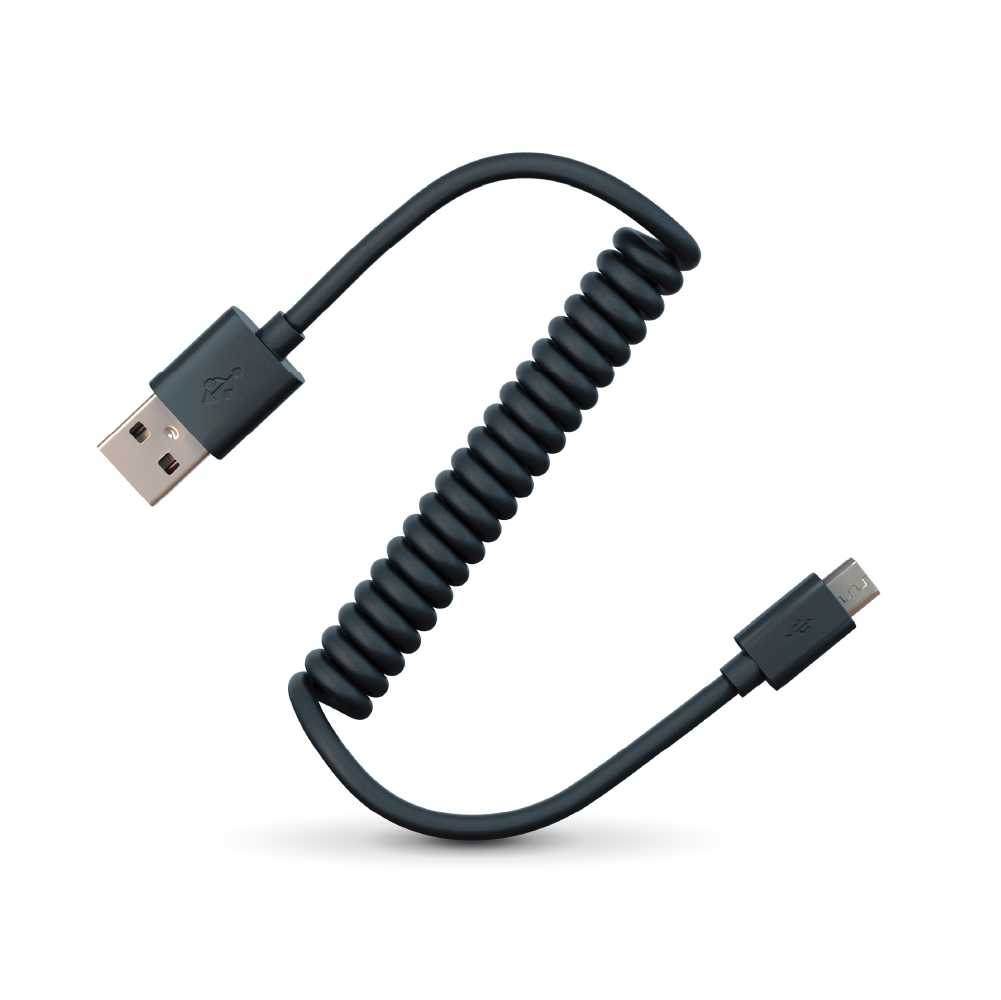 Coiled MicroUSB Cable