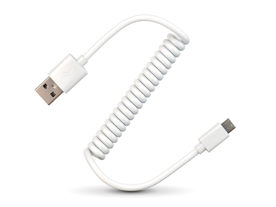Coiled MicroUSB Cable